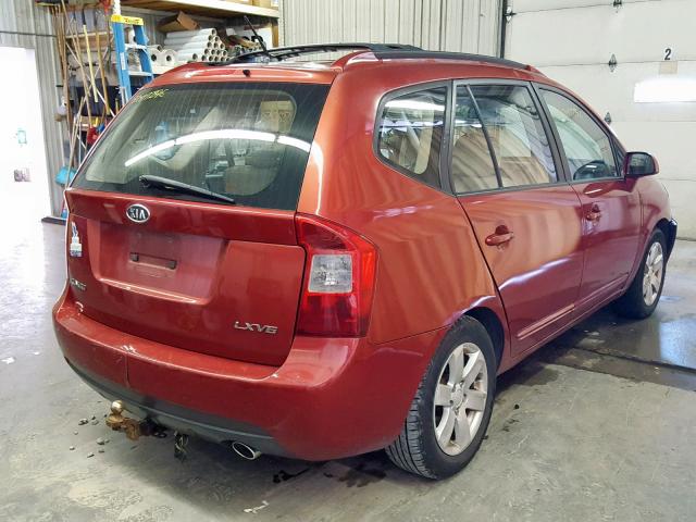 KNAFG526577072332 - 2007 KIA RONDO LX RED photo 4