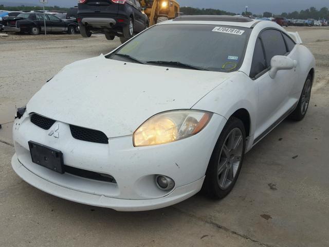 4A3AK64F38E013241 - 2008 MITSUBISHI ECLIPSE SE WHITE photo 2