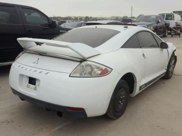 4A3AK64F38E013241 - 2008 MITSUBISHI ECLIPSE SE WHITE photo 4