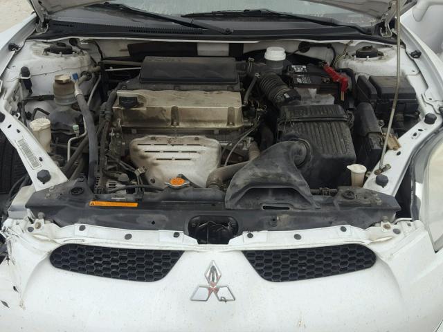 4A3AK64F38E013241 - 2008 MITSUBISHI ECLIPSE SE WHITE photo 7