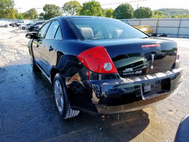 1G2ZF57B984125467 - 2008 PONTIAC G6 VALUE L BLACK photo 3