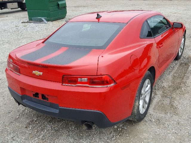 2G1FB1E39F9292543 - 2015 CHEVROLET CAMARO LS RED photo 4