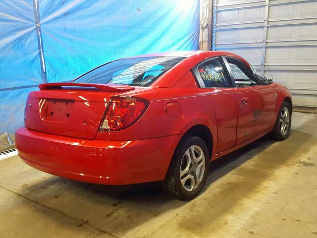 1G8AW12F74Z216594 - 2004 SATURN ION LEVEL RED photo 4