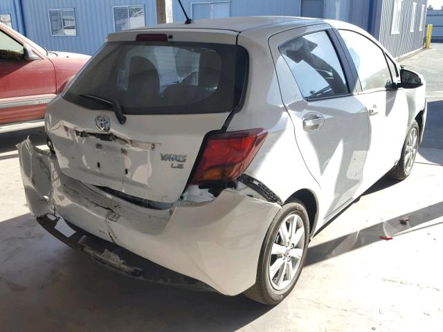 VNKKTUD38GA069557 - 2016 TOYOTA YARIS L WHITE photo 4