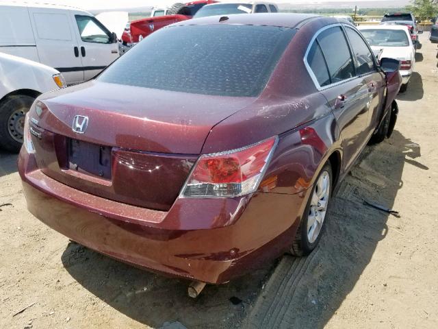 JHMCP268X8C044579 - 2008 HONDA ACCORD EXL BURGUNDY photo 4