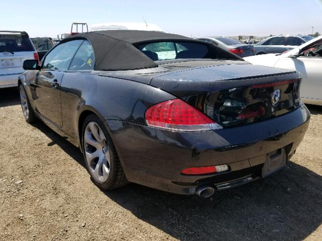 WBAEK13567CN82883 - 2007 BMW 650 I BLACK photo 3