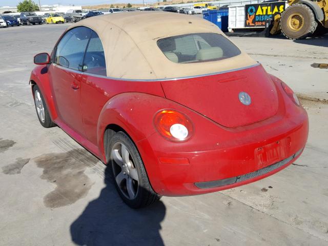 3VWSF31Y36M303130 - 2006 VOLKSWAGEN NEW BEETLE წითელი ფოტო 3