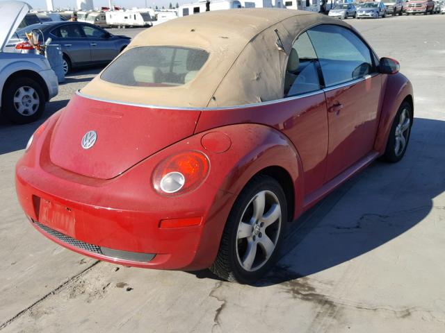 3VWSF31Y36M303130 - 2006 VOLKSWAGEN NEW BEETLE წითელი ფოტო 4