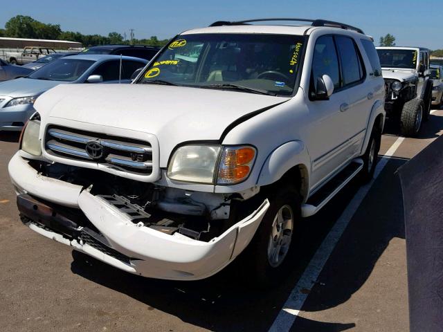 5TDBT48A12S098976 - 2002 TOYOTA SEQUOIA LI WHITE photo 2