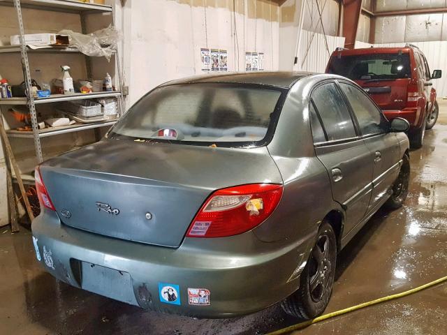 KNADC123416064348 - 2001 KIA RIO GREEN photo 4