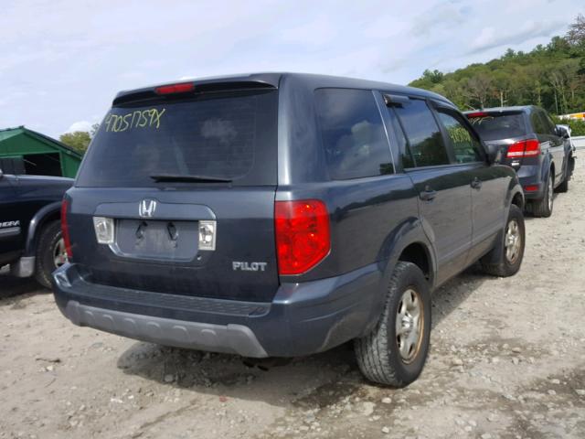 2HKYF18174H587360 - 2004 HONDA PILOT LX BLACK photo 4