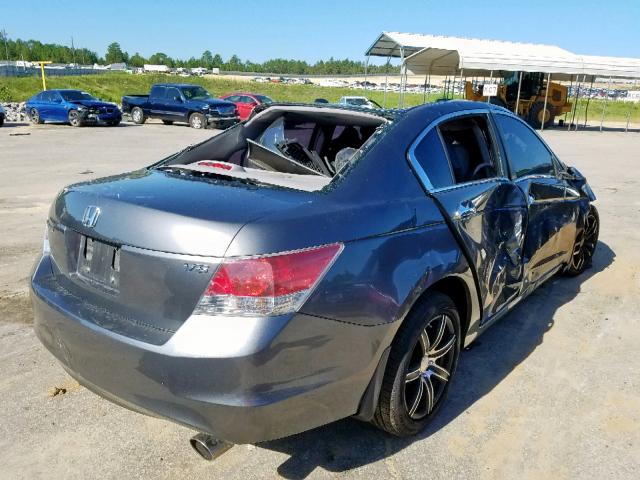 1HGCP36818A043745 - 2008 HONDA ACCORD EXL GRAY photo 4