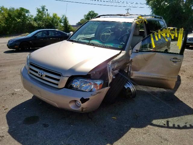 JTEEP21A560177832 - 2006 TOYOTA HIGHLANDER GOLD photo 2