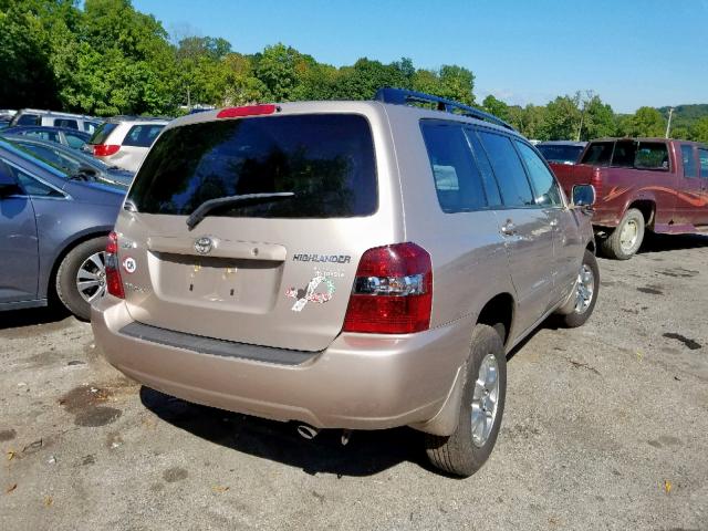 JTEEP21A560177832 - 2006 TOYOTA HIGHLANDER GOLD photo 4