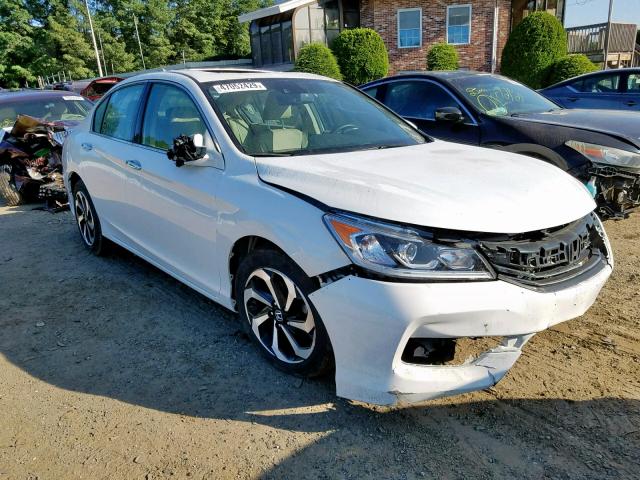 1HGCR3F03HA013974 - 2017 HONDA ACCORD EXL WHITE photo 1