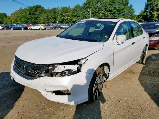 1HGCR3F03HA013974 - 2017 HONDA ACCORD EXL WHITE photo 2