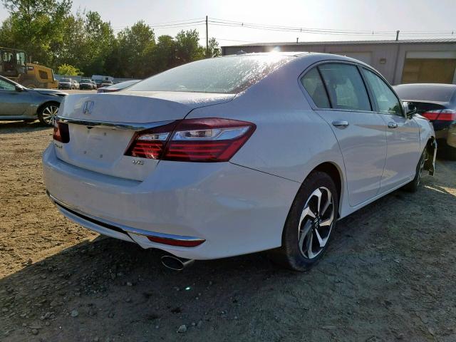 1HGCR3F03HA013974 - 2017 HONDA ACCORD EXL WHITE photo 4