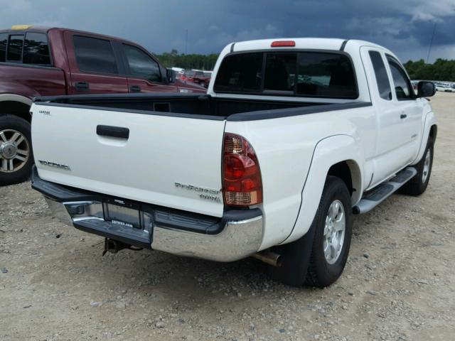 5TETU62N07Z434667 - 2007 TOYOTA TACOMA PRE WHITE photo 4