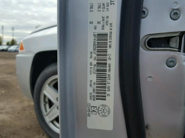 1J8FF47W48D598147 - 2008 JEEP COMPASS SP ვერცხლისფერი ფოტო 10