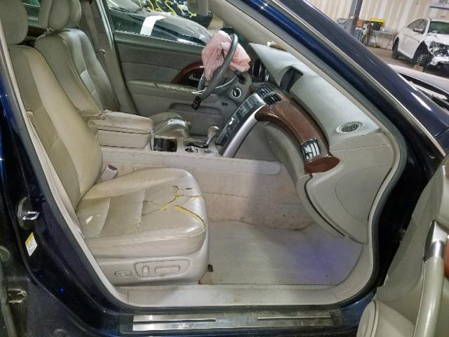 JH4KB16555C008918 - 2005 ACURA RL BLUE photo 5