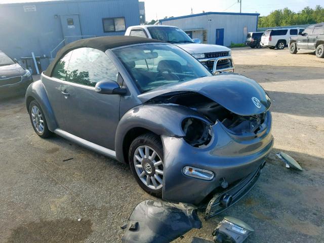 3VWCM31YX5M361826 - 2005 VOLKSWAGEN NEW BEETLE ნაცრისფერი ფოტო 1