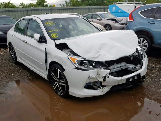 1HGCR2F54HA121655 - 2017 HONDA ACCORD SPO WHITE photo 1