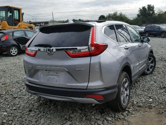 2HKRW2H84HH620926 - 2017 HONDA CR-V EXL SILVER photo 4