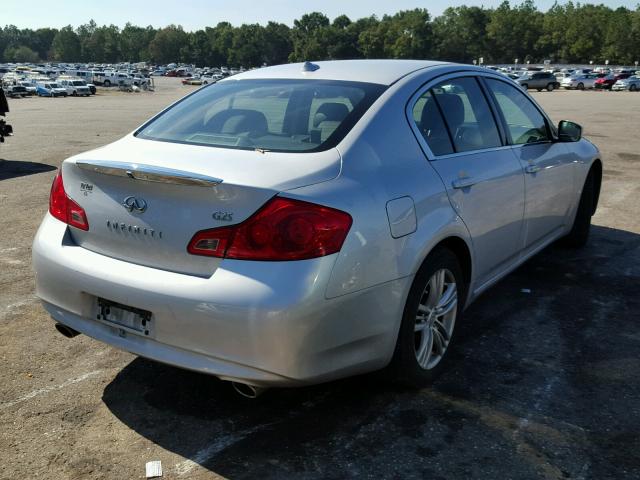 JN1DV6AP0BM831272 - 2011 INFINITI G25 BASE SILVER photo 4