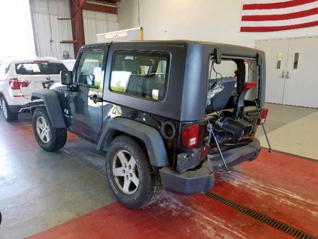 1J4FA24108L537350 - 2008 JEEP WRANGLER X BLACK photo 3