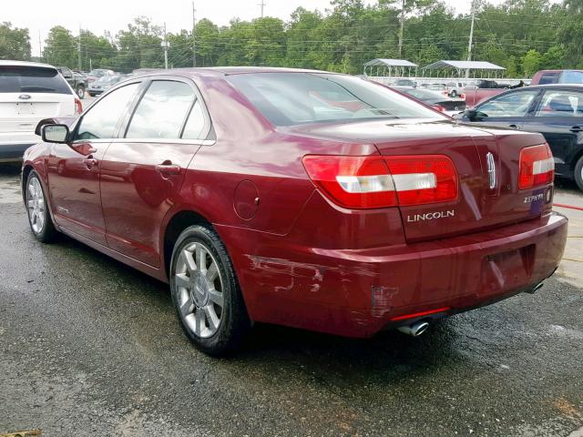 3LNHM26106R631516 - 2006 LINCOLN ZEPHYR BURGUNDY photo 3