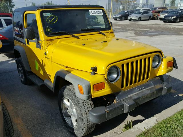 1J4FA49S24P770310 - 2004 JEEP WRANGLER / YELLOW photo 1