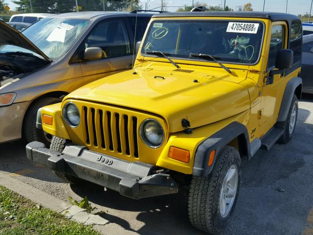 1J4FA49S24P770310 - 2004 JEEP WRANGLER / YELLOW photo 2