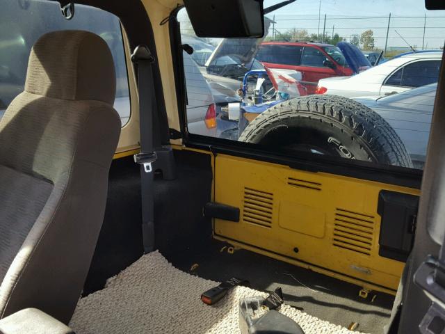 1J4FA49S24P770310 - 2004 JEEP WRANGLER / YELLOW photo 6