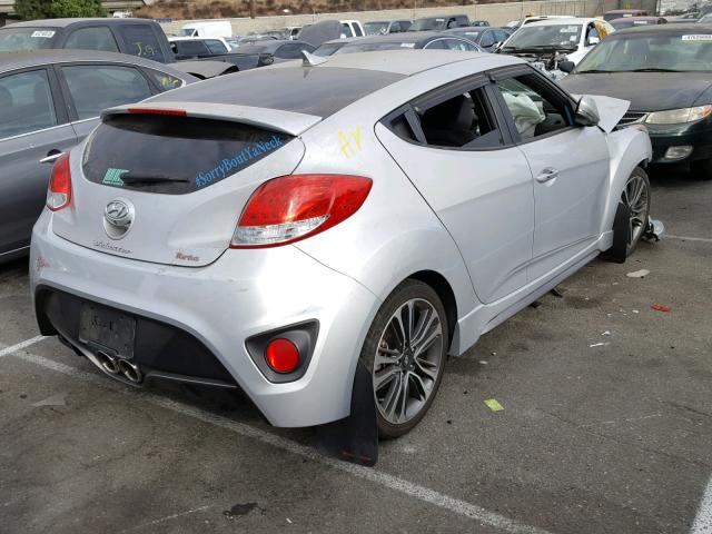 KMHTC6AE6GU250083 - 2016 HYUNDAI VELOSTER T SILVER photo 4