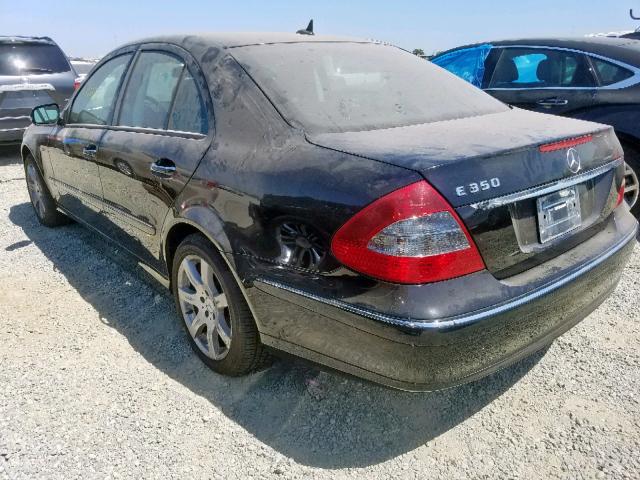 WDBUF56X37B010147 - 2007 MERCEDES-BENZ E 350 BLACK photo 3