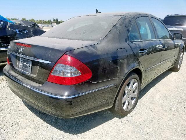 WDBUF56X37B010147 - 2007 MERCEDES-BENZ E 350 BLACK photo 4