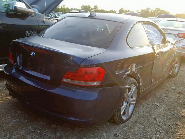 WBAUP7C56CVP23028 - 2012 BMW 128 I BLUE photo 4