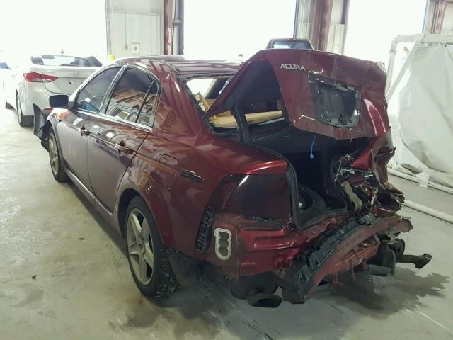 19UUA66294A030044 - 2004 ACURA TL MAROON photo 3