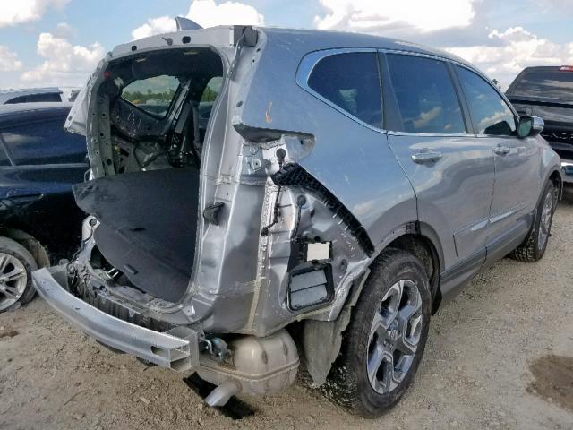 7FARW1H82JE006718 - 2018 HONDA CR-V EXL SILVER photo 4