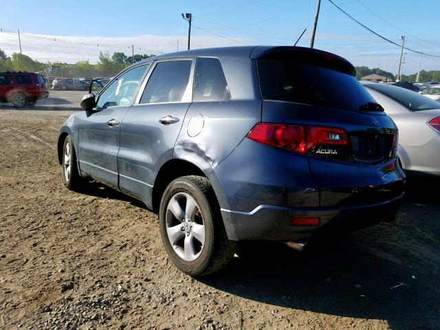 5J8TB18267A006412 - 2007 ACURA RDX GRAY photo 3