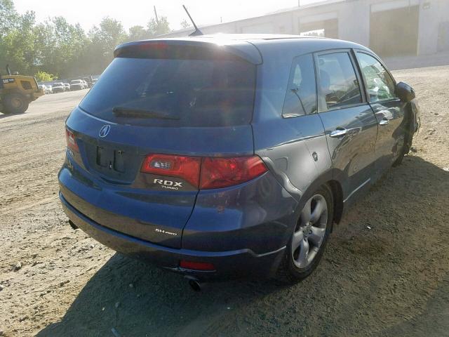 5J8TB18267A006412 - 2007 ACURA RDX GRAY photo 4