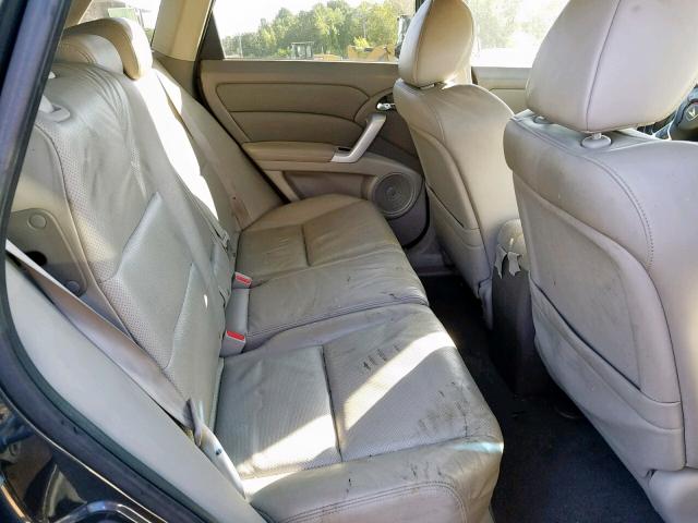 5J8TB18267A006412 - 2007 ACURA RDX GRAY photo 6