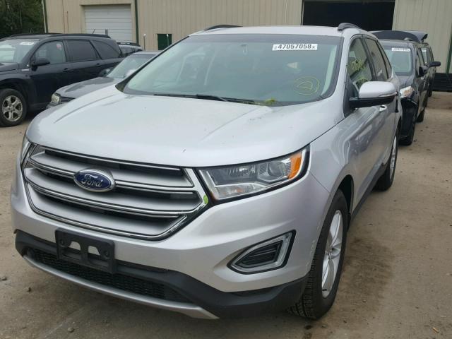 2FMTK4J93FBC07514 - 2015 FORD EDGE SEL SILVER photo 2