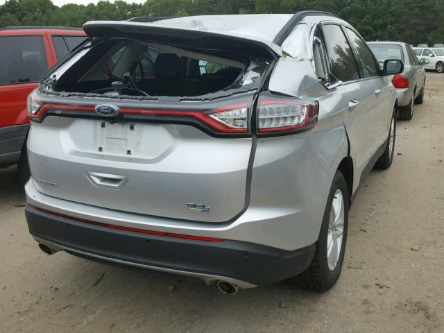 2FMTK4J93FBC07514 - 2015 FORD EDGE SEL SILVER photo 4