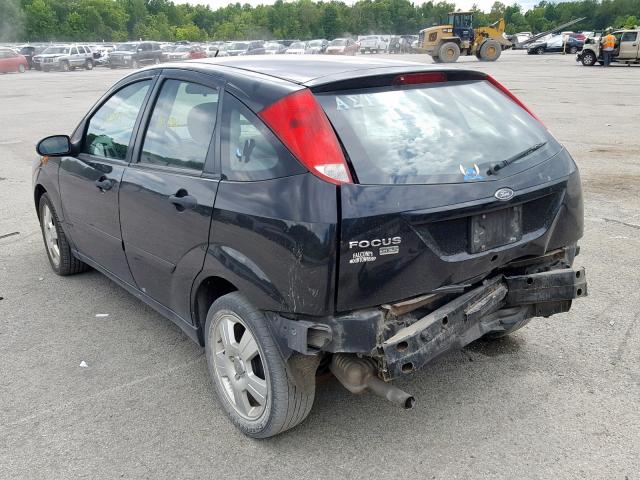 1FAHP37N27W232131 - 2007 FORD FOCUS ZX5 BLACK photo 3