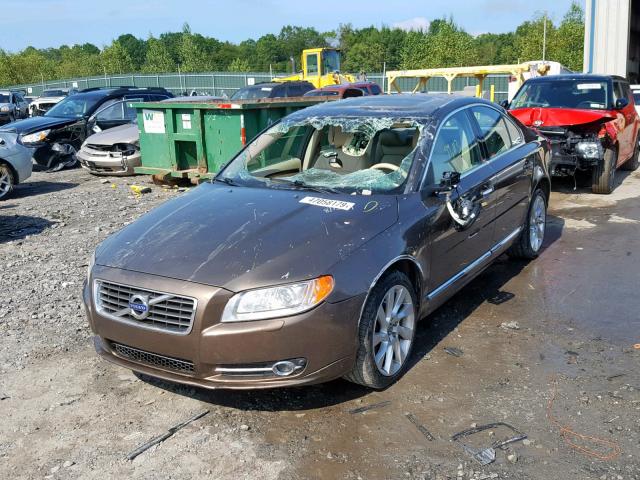 YV1902AH4D1167592 - 2013 VOLVO S80 T6 BROWN photo 2