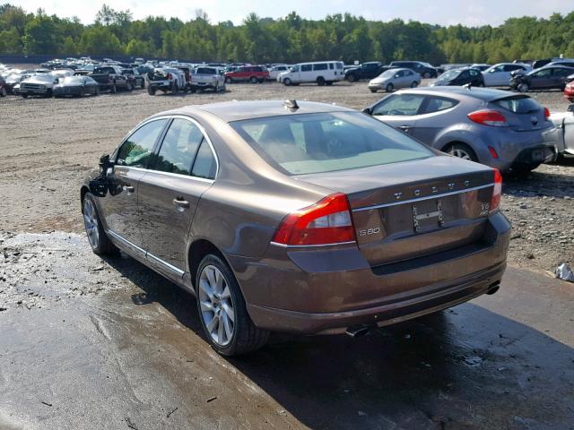 YV1902AH4D1167592 - 2013 VOLVO S80 T6 BROWN photo 3