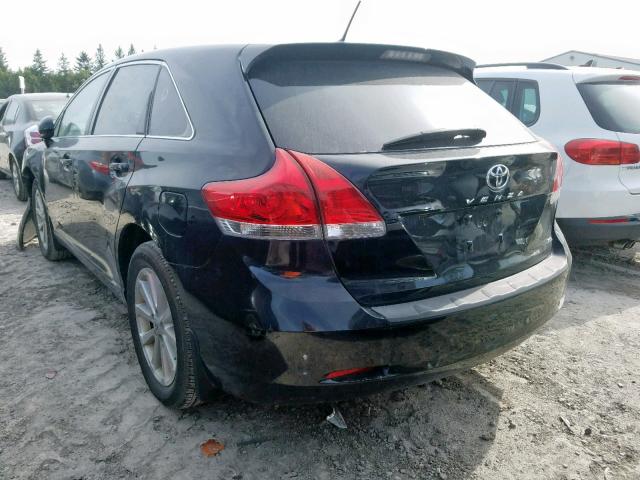 4T3BA3BB0BU026084 - 2011 TOYOTA VENZA BLACK photo 3