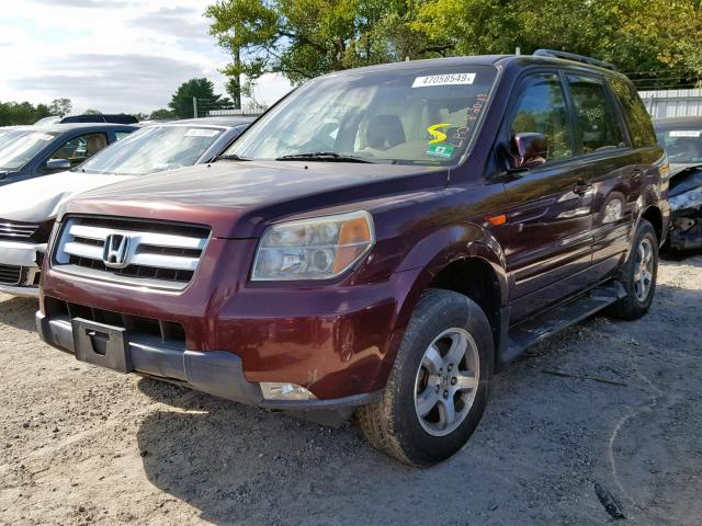 5FNYF18468B014917 - 2008 HONDA PILOT EX MAROON photo 2