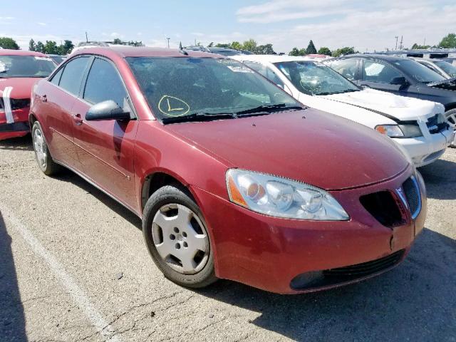 1G2ZF57B084135465 - 2008 PONTIAC G6 VALUE L RED photo 1